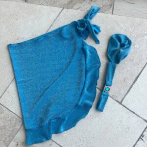 ‘Santorini blue’ scrunchie